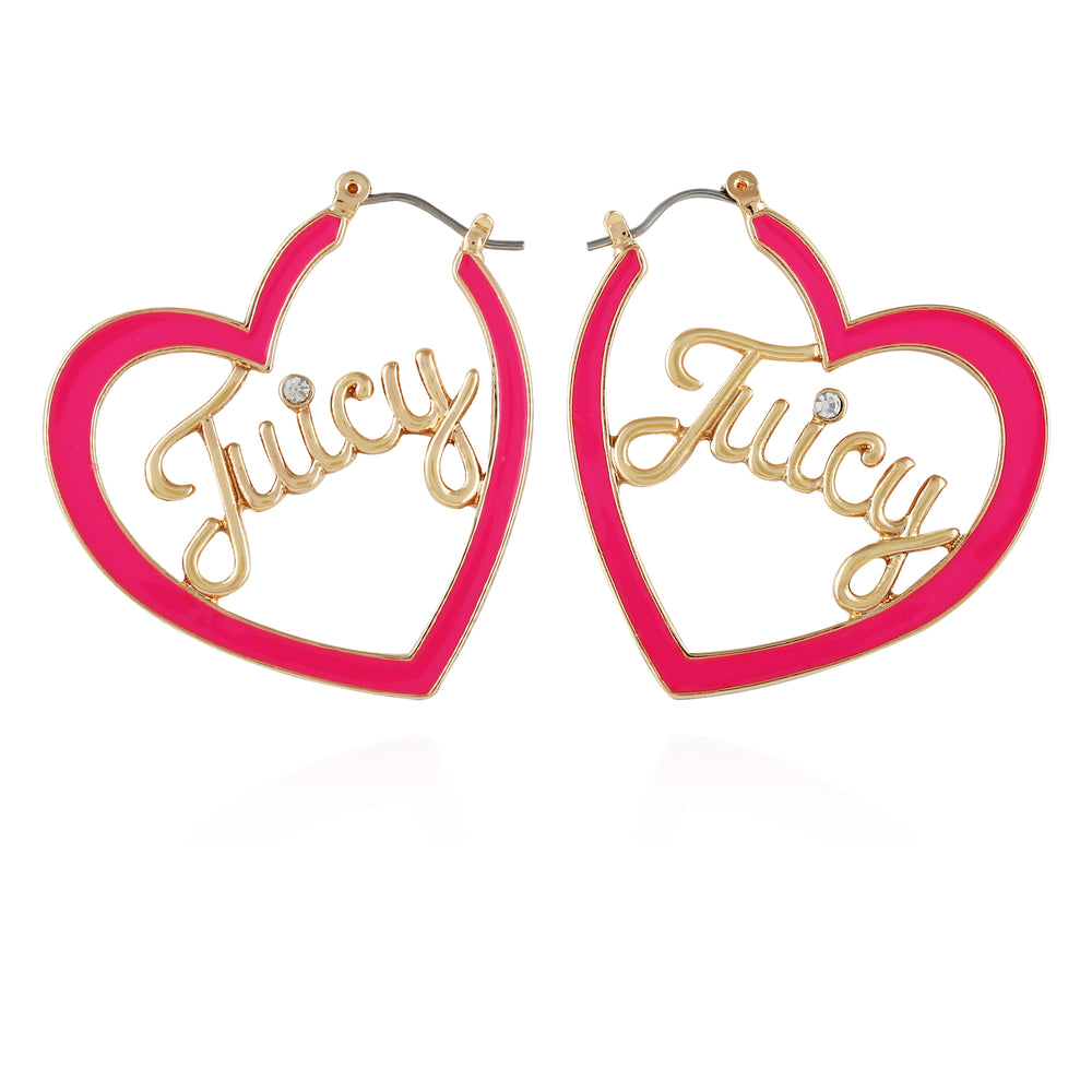 Juicy Heart Hoop Earrings - Juicy Couture