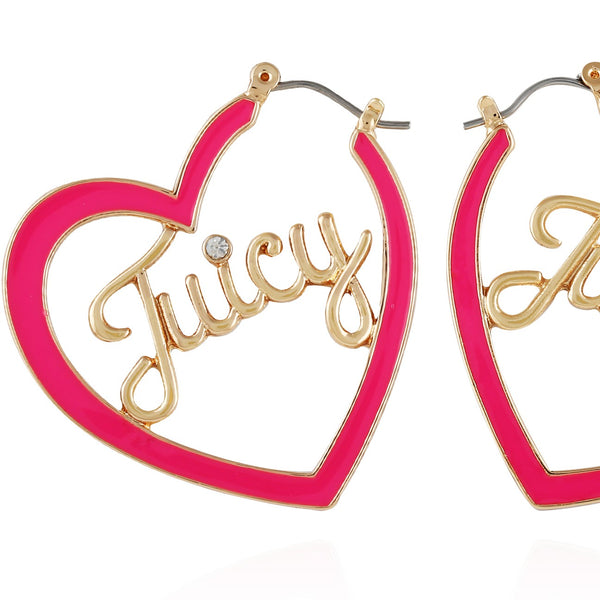 Juicy Heart Hoop Earrings - Juicy Couture