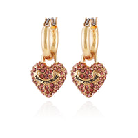 Bling Heart Hoop Earrings  - Juicy Couture