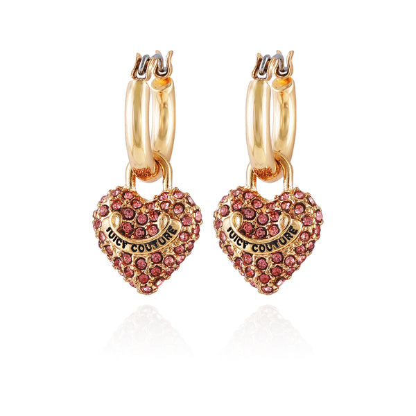 Bling Heart Hoop Earrings  - Juicy Couture