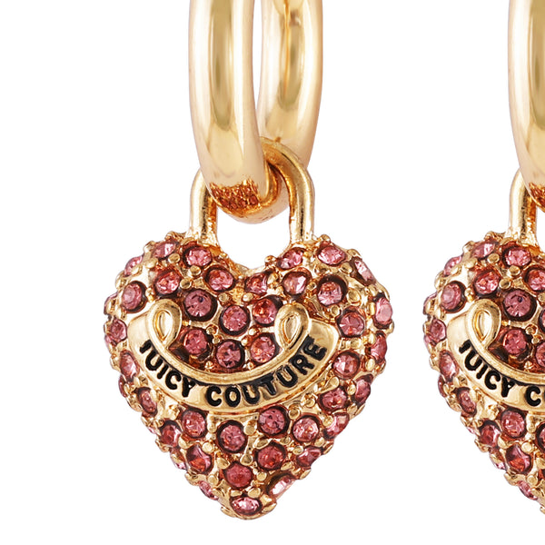 Bling Heart Hoop Earrings  - Juicy Couture