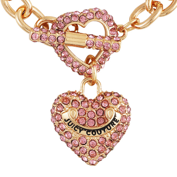 Bling Heart Pendant Charm Bracelet - Juicy Couture