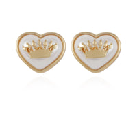 Crown in Heart Stud Earrings - Juicy Couture