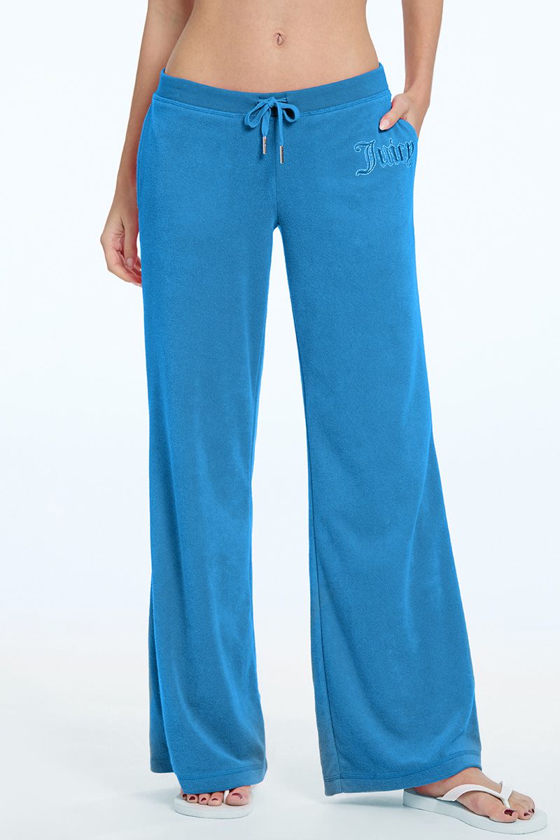 Tonal Towel Terry Track Pants - Juicy Couture