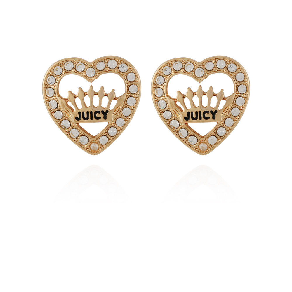 Crown Heart Stud Earrings - Juicy Couture