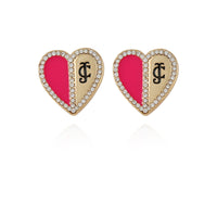 Twotone Heart Stud Earrings - Juicy Couture